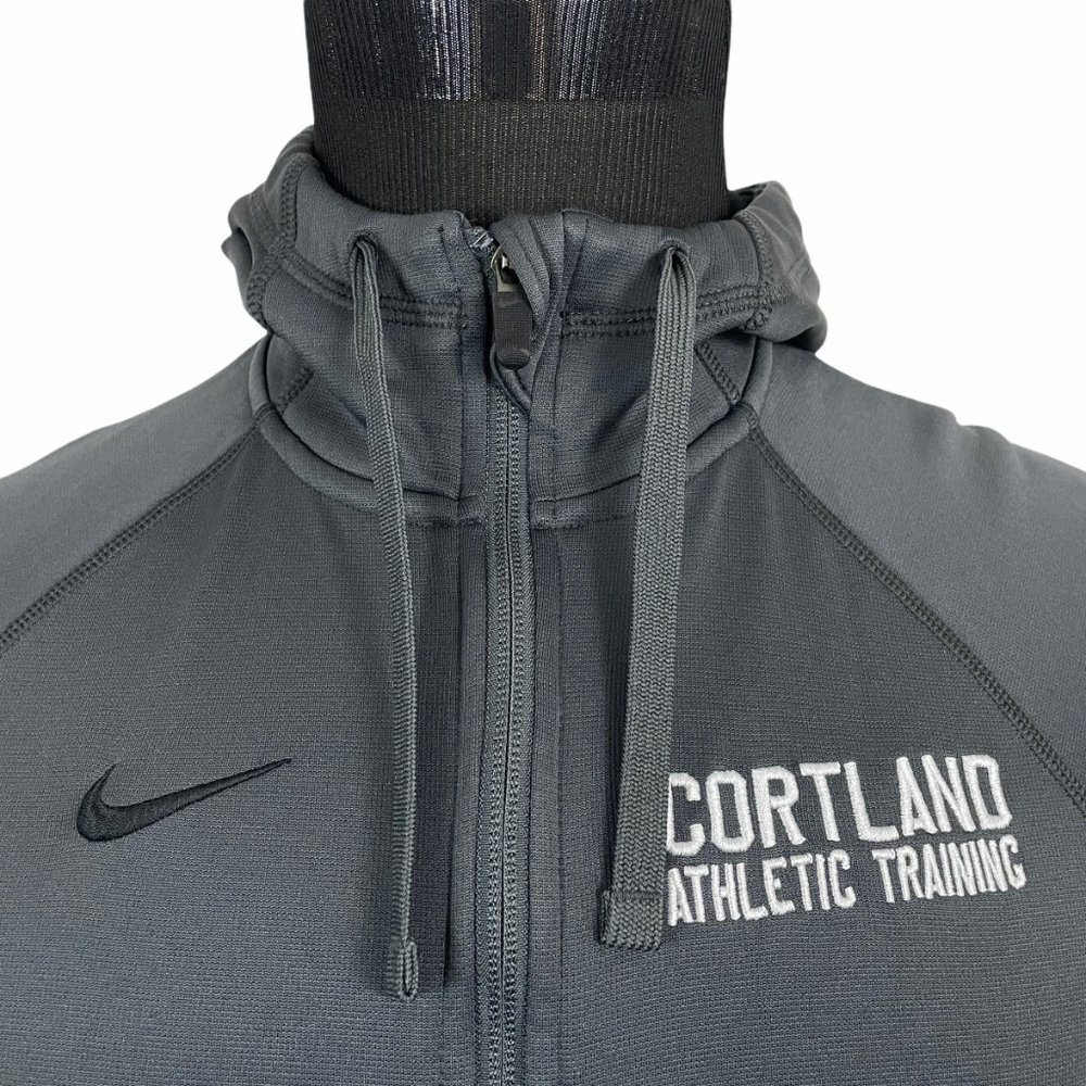 Nike Women's Therma-Fit Grey Full Zip Athletic Jacket Medium Cortland Athletic - Picture 3 of 8